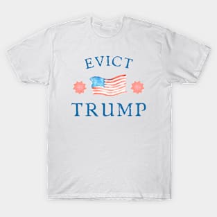 Evict Trump - Indict 45 Antifa Far Left American Flag T-Shirt